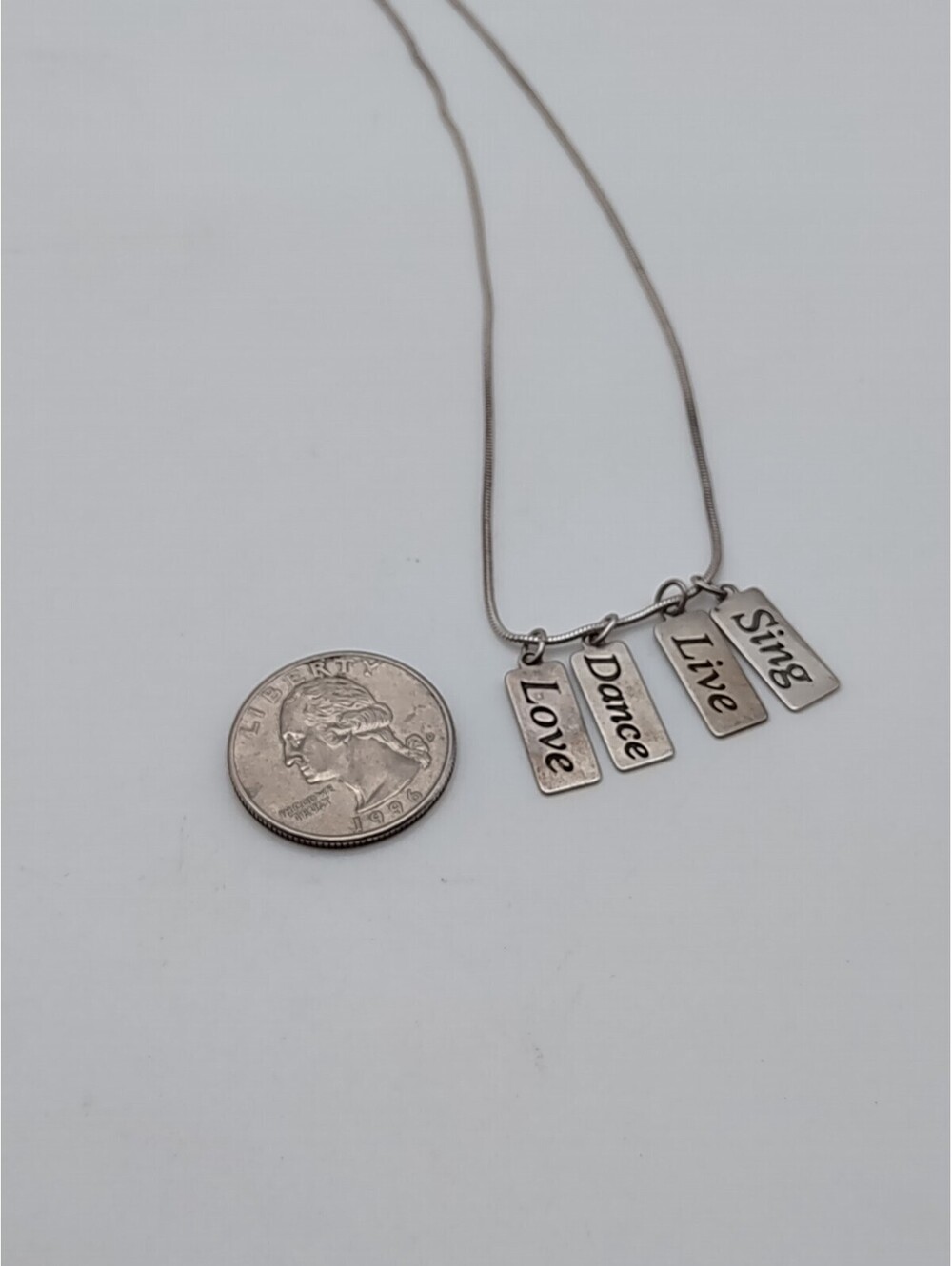 Carolyn Pollack Relios Silver Live Love Dance Sing Necklace - Picture 7 of 7